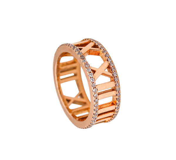 Tiffany & Co. Atlas Roman Numerals Eternity Ring In 18Kt Yellow Gold With VS Diamonds