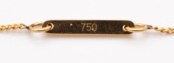 TIFFANY & CO. 1977 BY ANGELA CUMMINGS 18 KT LONG NECKLACE WITH JASPER JAR