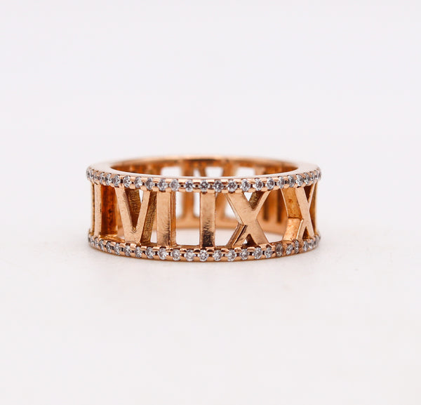 Tiffany & Co. Atlas Roman Numerals Eternity Ring In 18Kt Yellow Gold With VS Diamonds
