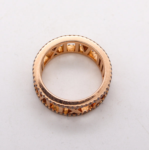 Tiffany & Co. Atlas Roman Numerals Eternity Ring In 18Kt Yellow Gold With VS Diamonds