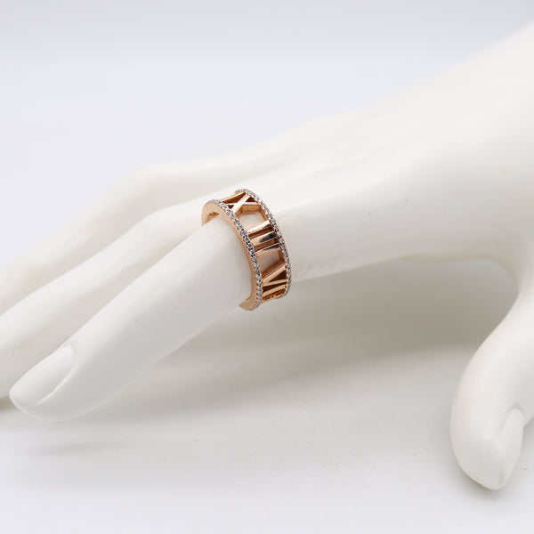 Tiffany & Co. Atlas Roman Numerals Eternity Ring In 18Kt Yellow Gold With VS Diamonds