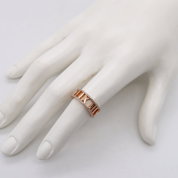 Tiffany & Co. Atlas Roman Numerals Eternity Ring In 18Kt Yellow Gold With VS Diamonds