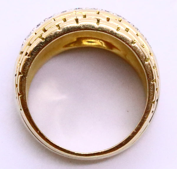 CARTIER PARIS 18 KT YELLOW GOLD DIAMONDS LADY MAILLON PANTHERE RING BAND