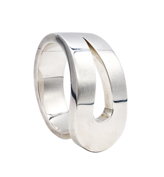 *Tiffany & Co. 1973 Don Berg rare geometric loop bracelet in solid .925 sterling silver