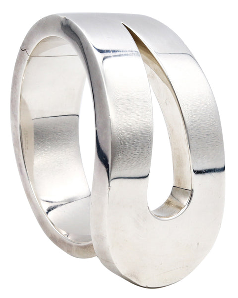 *Tiffany & Co. 1973 Don Berg rare geometric loop bracelet in solid .925 sterling silver