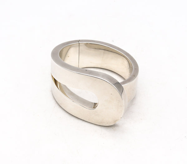 *Tiffany & Co. 1973 Don Berg rare geometric loop bracelet in solid .925 sterling silver