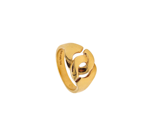Dinh Van Paris Vintage Classic Menottes Ring In Solid 18Kt Yellow Gold