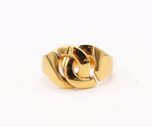 Dinh Van Paris Vintage Classic Menottes Ring In Solid 18Kt Yellow Gold