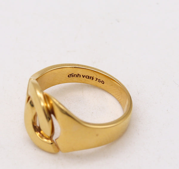 Dinh Van Paris Vintage Classic Menottes Ring In Solid 18Kt Yellow Gold