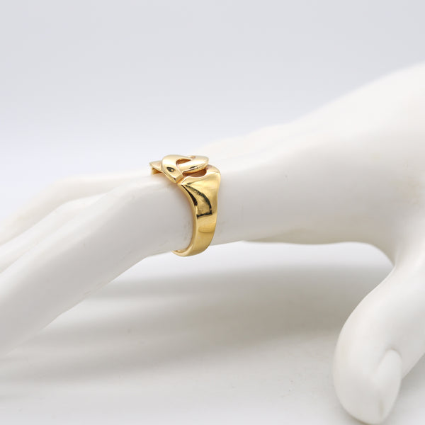 Dinh Van Paris Vintage Classic Menottes Ring In Solid 18Kt Yellow Gold