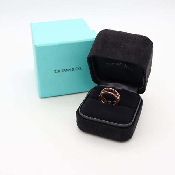Tiffany & Co. Atlas Roman Numerals Eternity Ring In 18Kt Yellow Gold With VS Diamonds