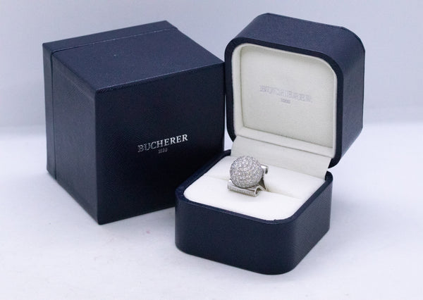 CARL BUCHERER 18 KT GOLD RING WITH 4.95 Cts VVS DIAMONDS