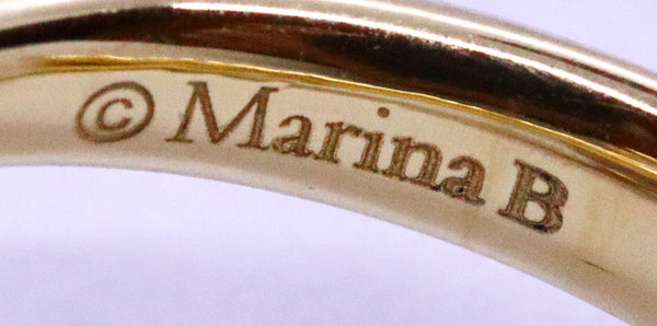 MARINA B. 18 KT MOONSTONE AND BLUE TOPAZ "SPHERES BEADS" RING