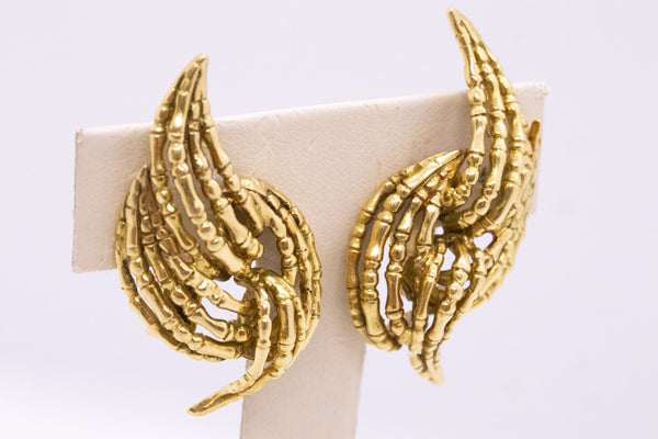 LALAOUNIS VERY RARE 1960 VINTAGE EARRINGS IN 18 KT GOLD