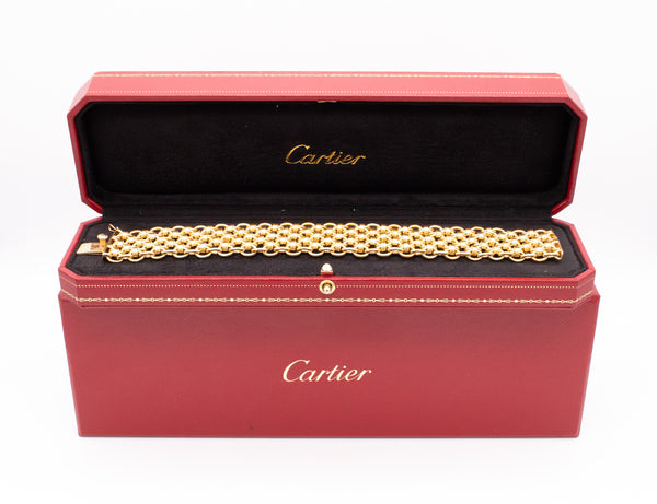 CARTIER PARIS 1950 BY ANDRE VASSORT 18 KT YELLOW GOLD TWISTED LINKS BRACELET
