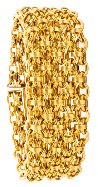 CARTIER PARIS 1950 BY ANDRE VASSORT 18 KT YELLOW GOLD TWISTED LINKS BRACELET