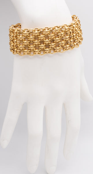 CARTIER PARIS 1950 BY ANDRE VASSORT 18 KT YELLOW GOLD TWISTED LINKS BRACELET