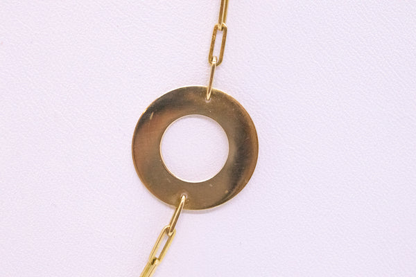 DINH VAN PARIS 18 KT GOLD RARE GEOMETRICAL SAUTOIR FROM 1970