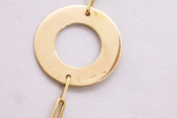 DINH VAN PARIS 18 KT GOLD RARE GEOMETRICAL SAUTOIR FROM 1970