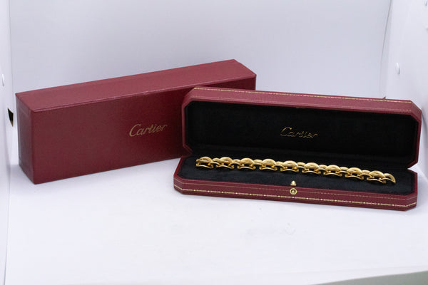 CARTIER PARIS 18 KT GOLD MASSIVE LINKS 111.6 Gm. BRACELET