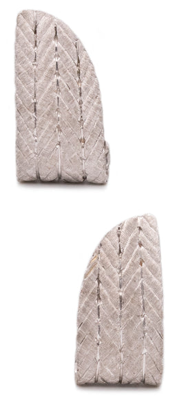 Buccellati Milano Geometric Woven Earrings In 18Kt White Gold