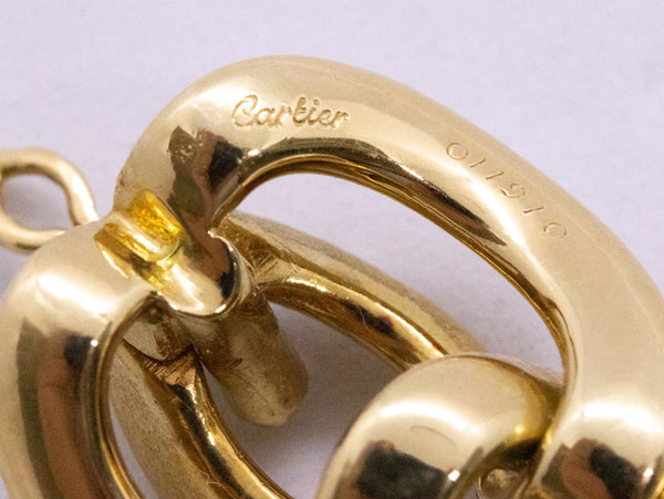 CARTIER PARIS 18 KT GOLD MASSIVE LINKS 111.6 Gm. BRACELET