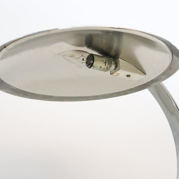 Pierre Disderot Paris 1980 Pair Of Aerodynamic Desk Lamps in Nickel Chrome