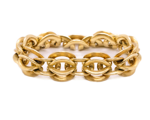 CARTIER PARIS 18 KT GOLD MASSIVE LINKS 111.6 Gm. BRACELET