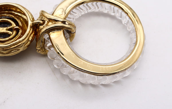 Boucheron 1970 Paris Convertible Necklace Bracelets In 18Kt With 48.84 Cts In Diamonds And Rock Quartz