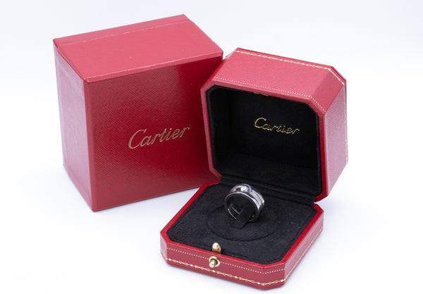 Cartier Paris C 2 Ring In 18Kt White Gold With One VVS Round Diamond