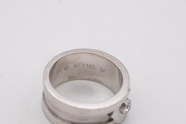 Cartier Paris C 2 Ring In 18Kt White Gold With One VVS Round Diamond