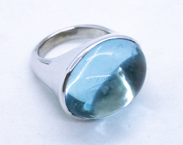 TIFFANY & CO. ELSA PERETTI 18 KT GOLD RING WITH 23.45 Cts AQUAMARINE
