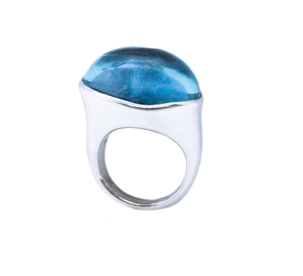 TIFFANY & CO. ELSA PERETTI 18 KT GOLD RING WITH 23.45 Cts AQUAMARINE