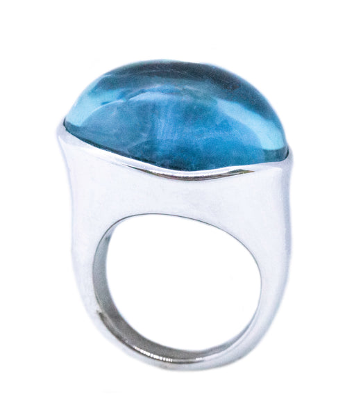 TIFFANY & CO. ELSA PERETTI 18 KT GOLD RING WITH 23.45 Cts AQUAMARINE