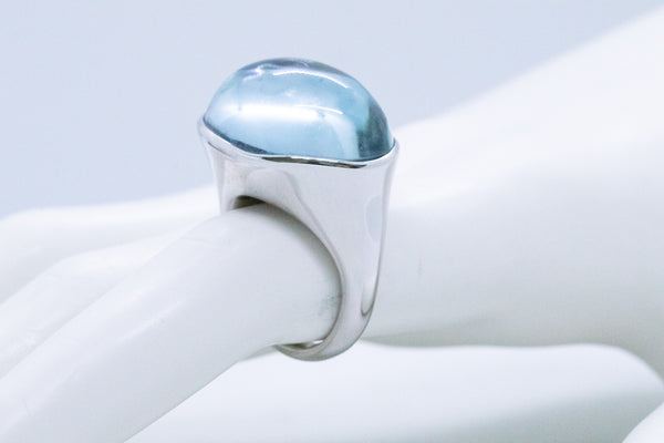 TIFFANY & CO. ELSA PERETTI 18 KT GOLD RING WITH 23.45 Cts AQUAMARINE