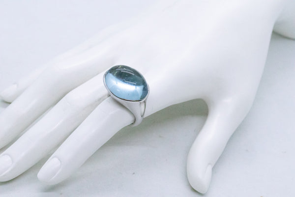 TIFFANY & CO. ELSA PERETTI 18 KT GOLD RING WITH 23.45 Cts AQUAMARINE