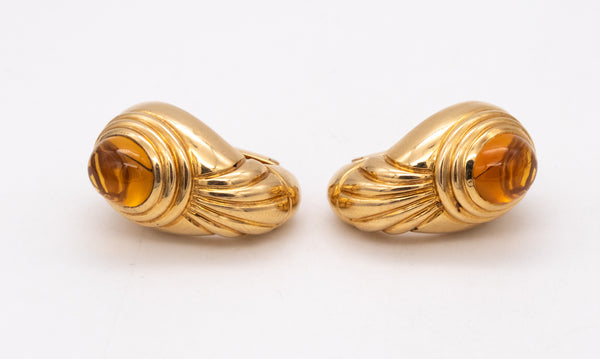 Boucheron Paris Jaipur Earrings In 18Kt Yellow Gold With 6 Cts In Citrines