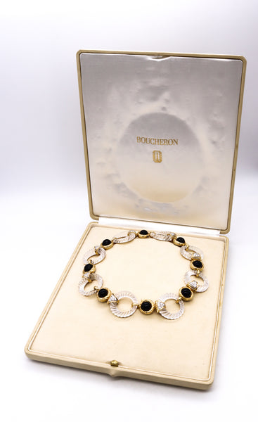 Boucheron 1970 Paris Convertible Necklace Bracelets In 18Kt With 48.84 Cts In Diamonds And Rock Quartz