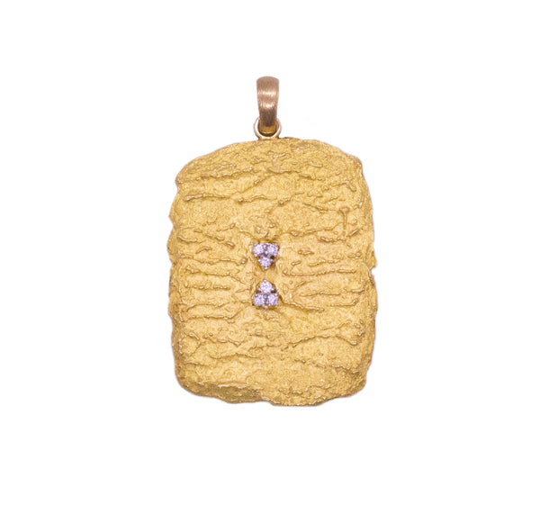 VAN CLEEF & ARPELS NEW YORK RARE 18 KT GOLD PENDANT WITH DIAMONDS