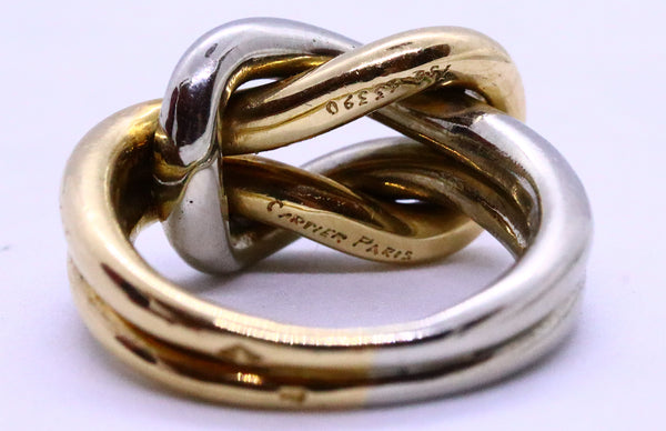 CARTIER PARIS 18 KT HERCULES LOVE KNOT RING VINTAGE 1950'S