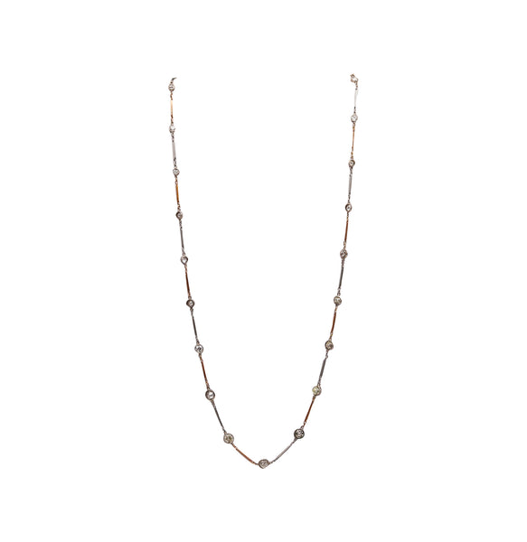 -Emrich Schorsch 1920 New York Graduated In Platinum And 18kt Gold With 4.42 Ctw In Diamonds.