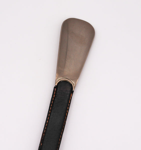+Gucci Milano 1970 Shoe horn With handle In Leather And Stainless Steel