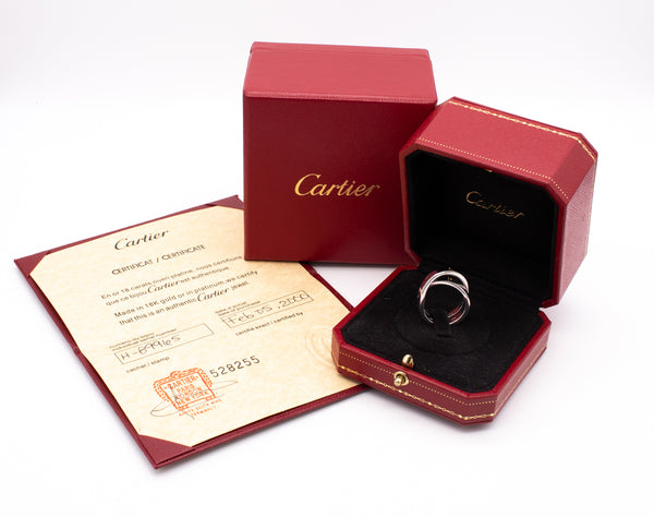 Cartier Paris Modern Nouvelle Bague Twisted Ring In Solid 18Kt White Gold