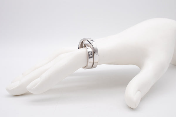 Cartier Paris Modern Nouvelle Bague Twisted Ring In Solid 18Kt White Gold