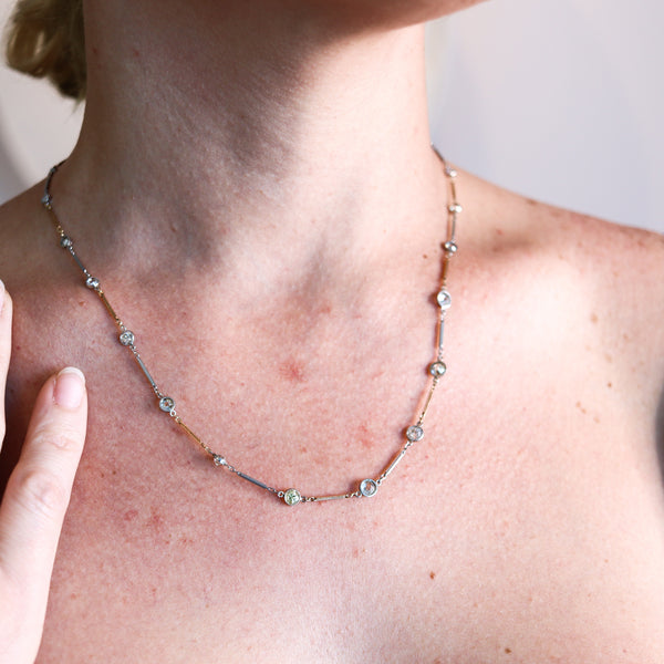 -Emrich Schorsch 1920 New York Graduated In Platinum And 18kt Gold With 4.42 Ctw In Diamonds.