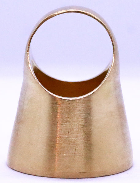 MARK DAVIS, NEW YORK 18 KY YELLOW GOLD BRUSHED RING