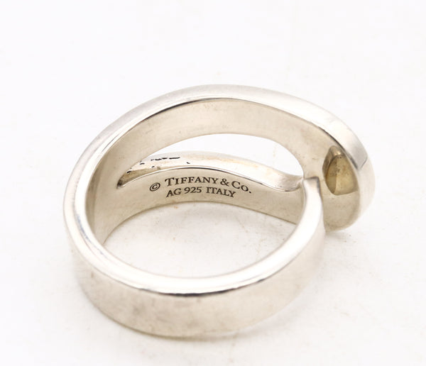 *Tiffany & Co. 1973 Don Berg rare geometric loop Ring in solid .925 sterling silver