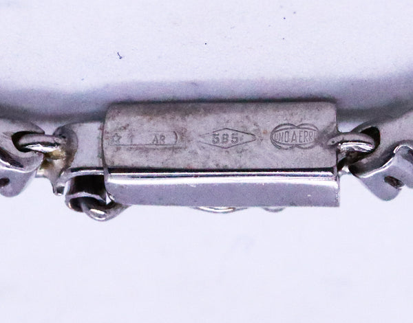 UNOAERRE 14 KT WHITE GOLD DIAMONDS TENNIS BRACELET