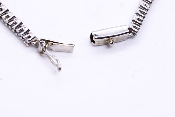 UNOAERRE 14 KT WHITE GOLD DIAMONDS TENNIS BRACELET