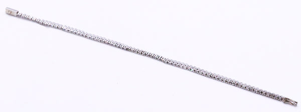 UNOAERRE 14 KT WHITE GOLD DIAMONDS TENNIS BRACELET